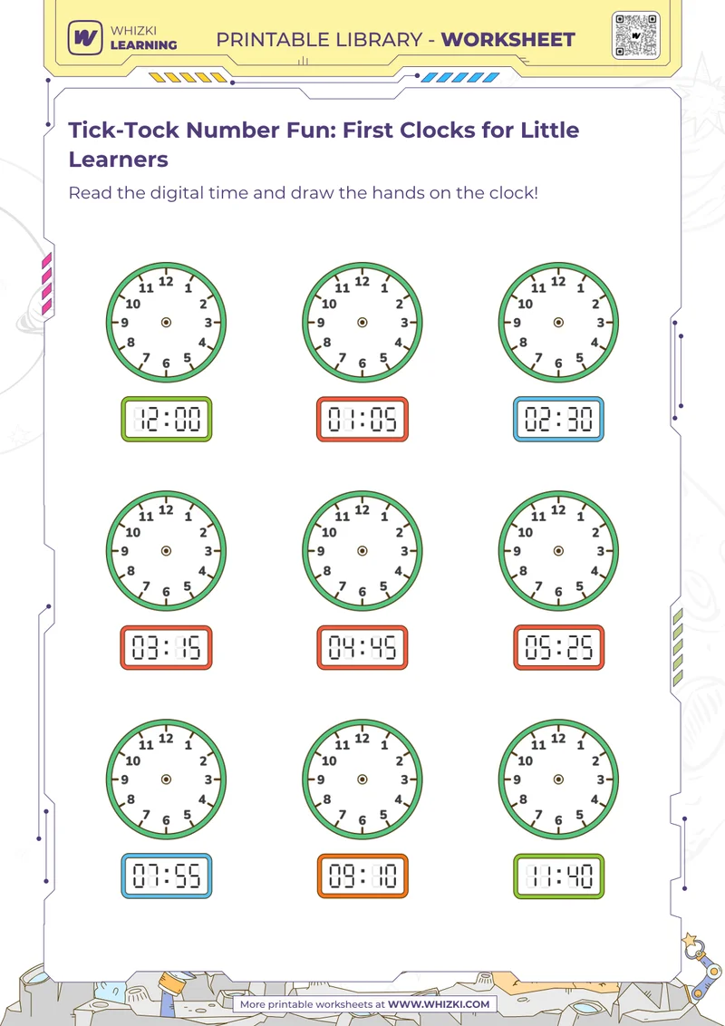Tick-Tock Number Fun: First Clocks for Little Learners
