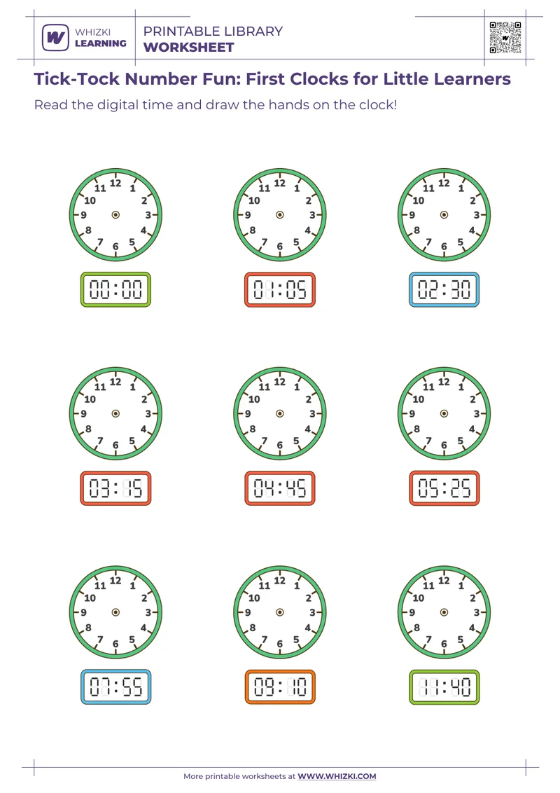 Tick-Tock Number Fun: First Clocks for Little Learners
