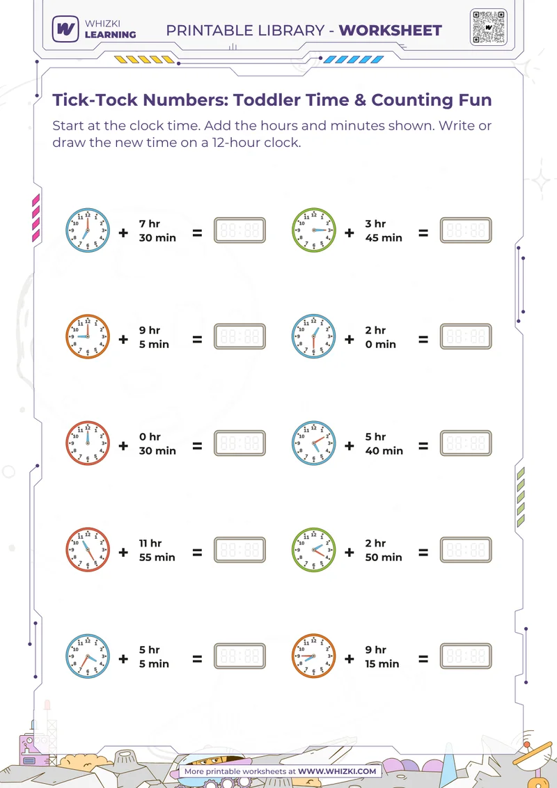 Tick-Tock Numbers: Toddler Time & Counting Fun