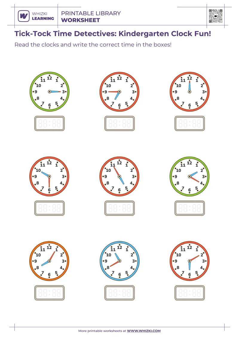 Tick-Tock Time Detectives: Kindergarten Clock Fun!
