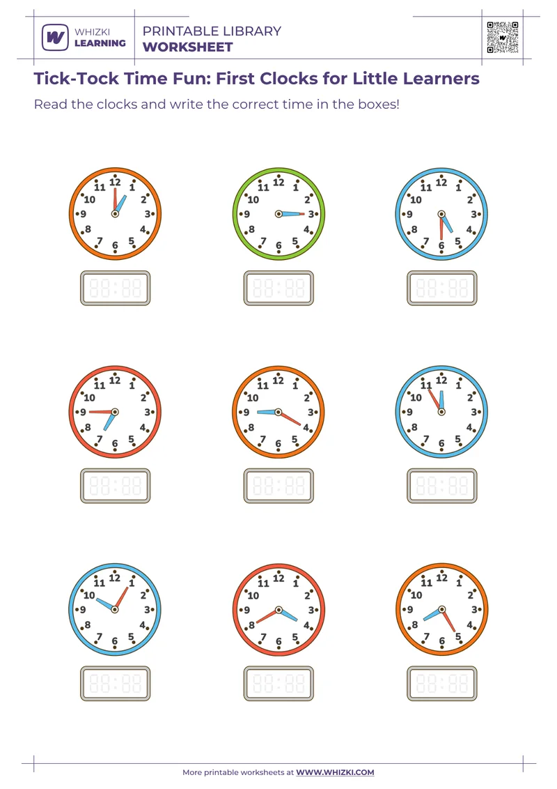 Tick-Tock Time Fun: First Clocks for Little Learners