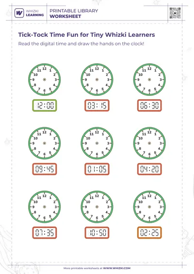 Tick-Tock Time Fun for Tiny Whizki Learners