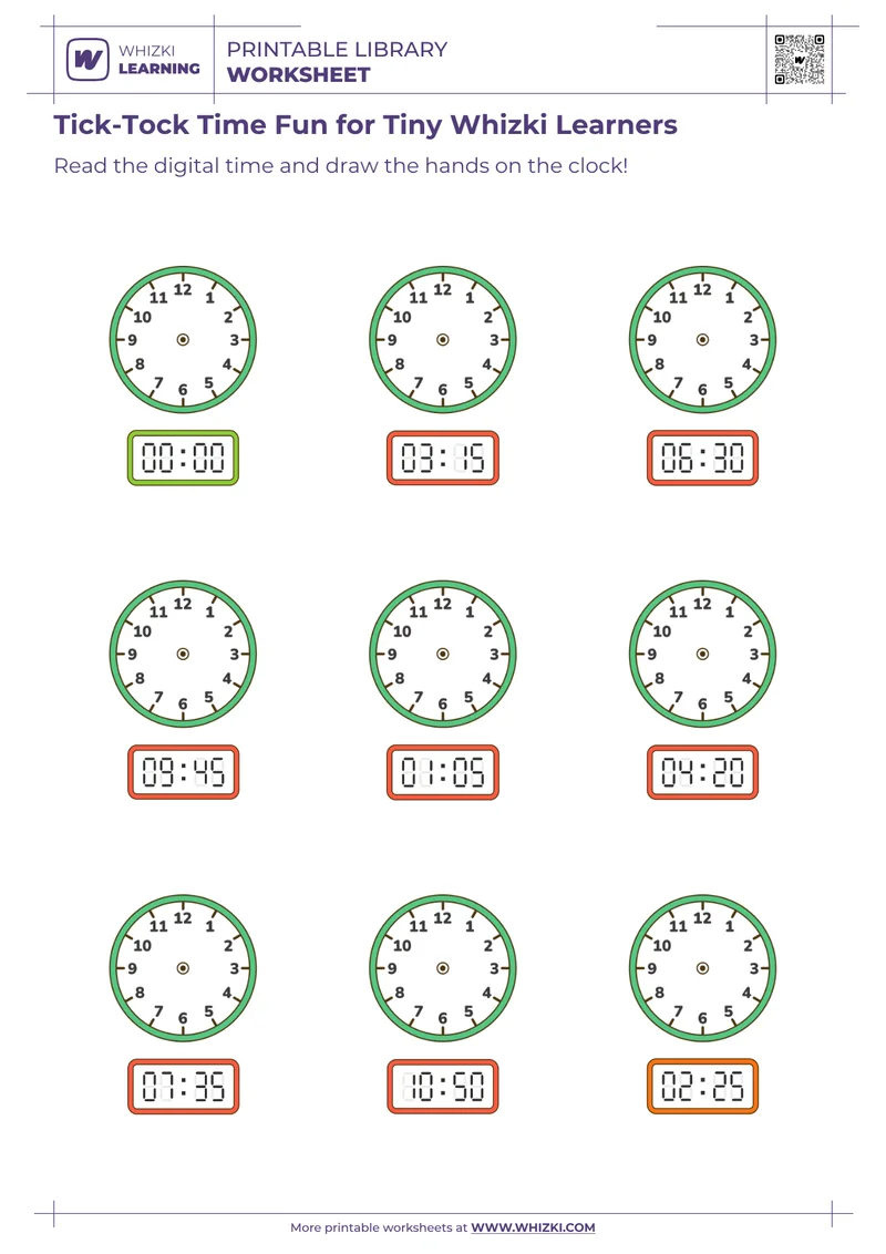 Tick-Tock Time Fun for Tiny Whizki Learners