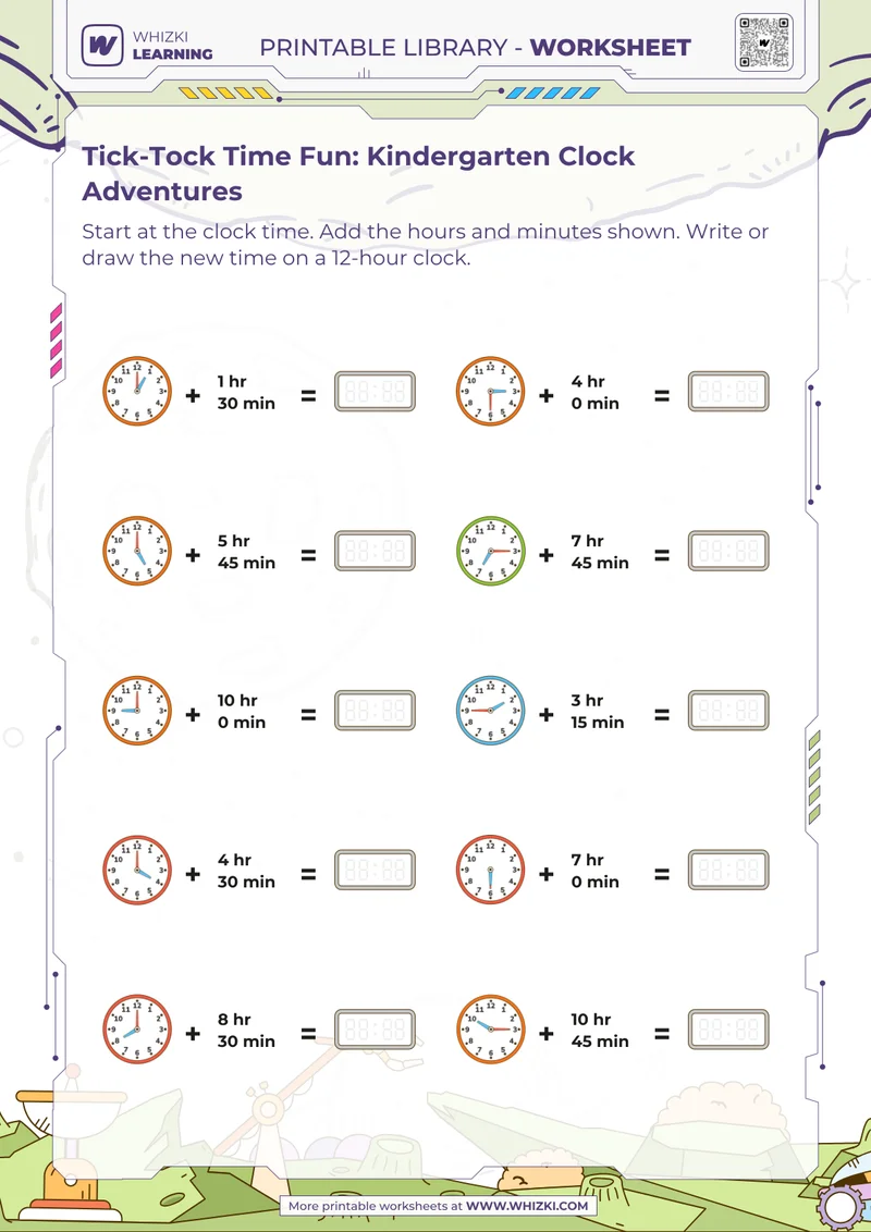 Tick-Tock Time Fun: Kindergarten Clock Adventures