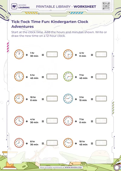 Tick-Tock Time Fun: Kindergarten Clock Adventures