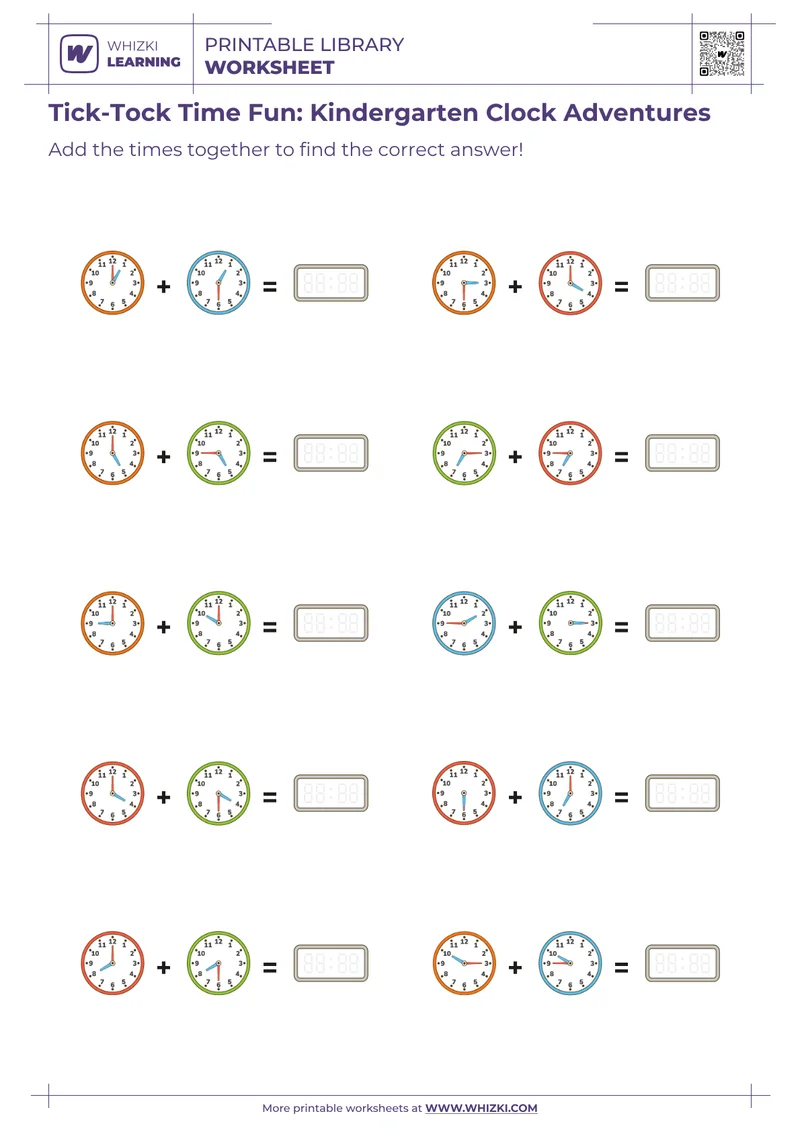 Tick-Tock Time Fun: Kindergarten Clock Adventures