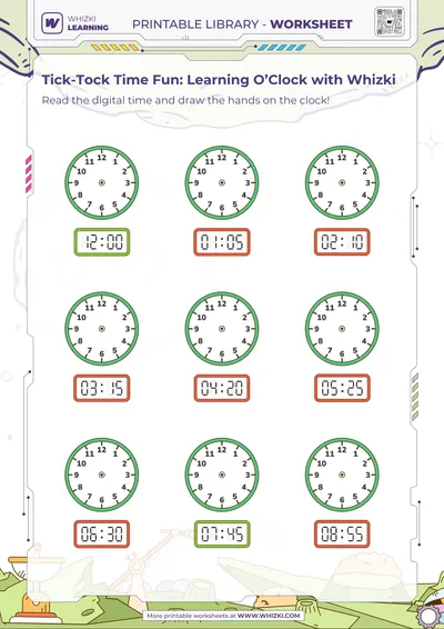 Tick-Tock Time Fun: Learning O’Clock with Whizki