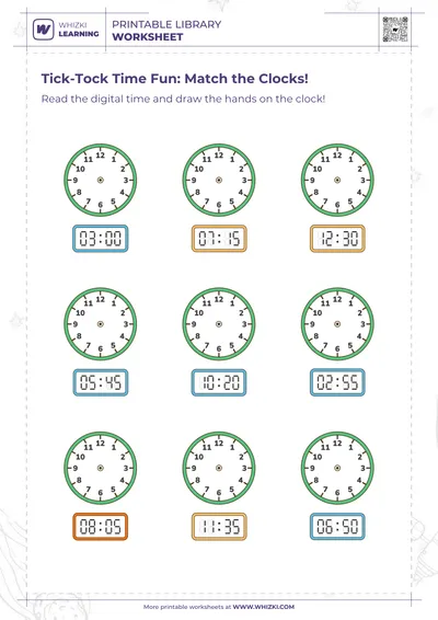 Tick-Tock Time Fun: Match the Clocks!