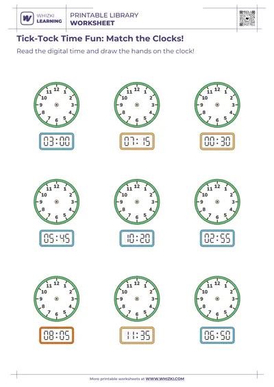 Tick-Tock Time Fun: Match the Clocks!
