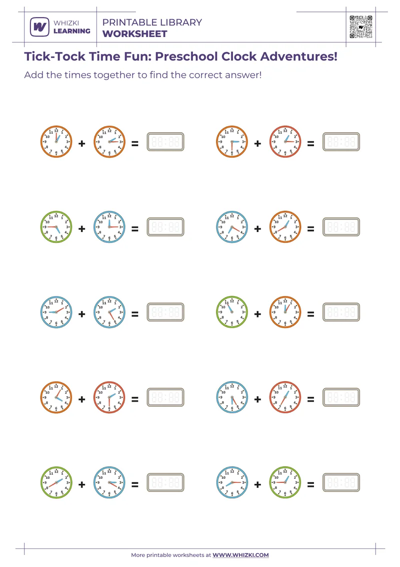 Tick-Tock Time Fun: Preschool Clock Adventures!
