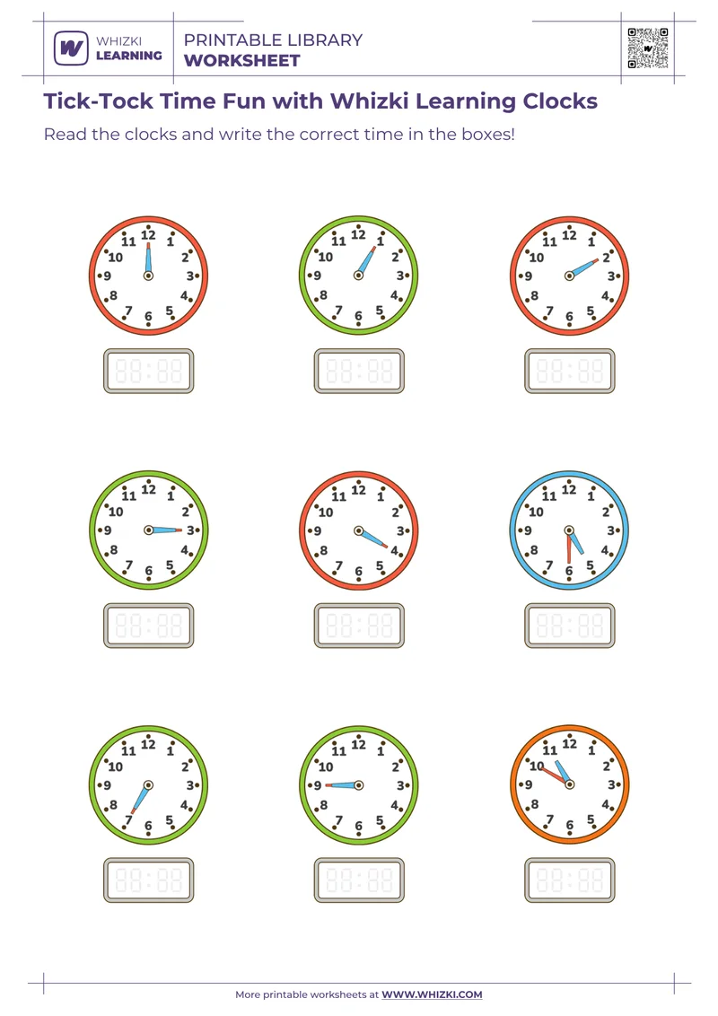 Tick-Tock Time Fun with Whizki Learning Clocks