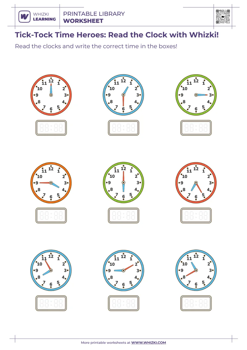 Tick-Tock Time Heroes: Read the Clock with Whizki!