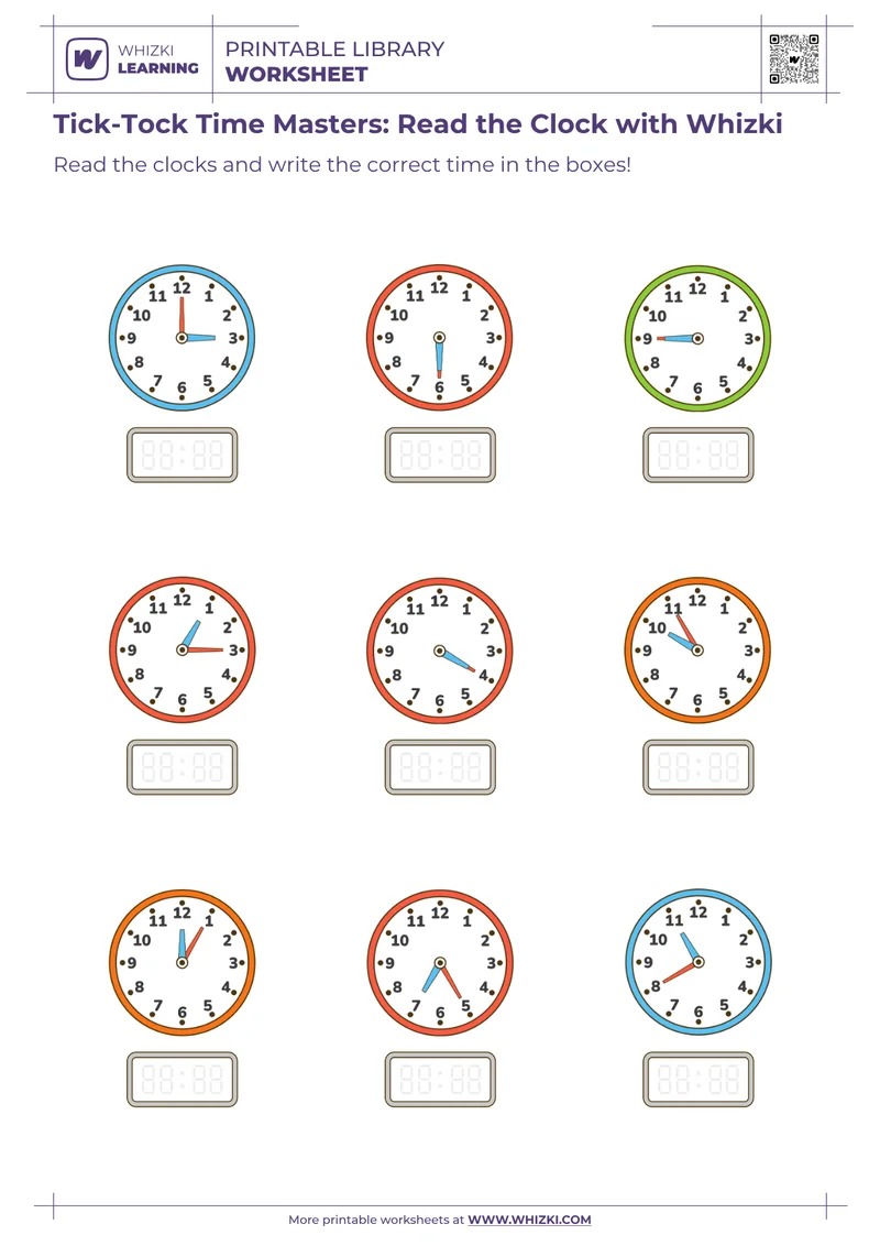 Tick-Tock Time Masters: Read the Clock with Whizki