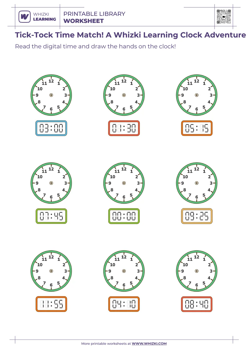 Tick-Tock Time Match! A Whizki Learning Clock Adventure