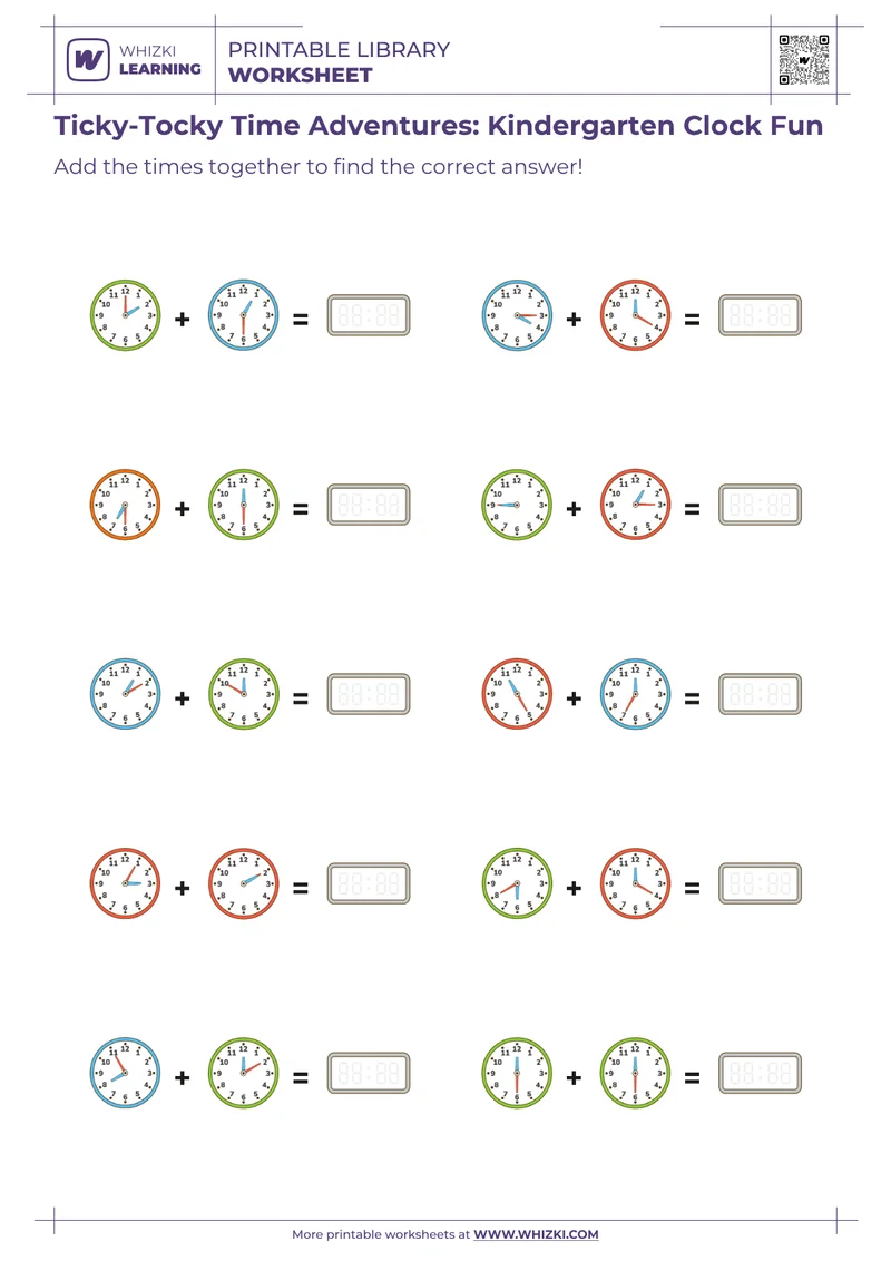 Ticky-Tocky Time Adventures: Kindergarten Clock Fun