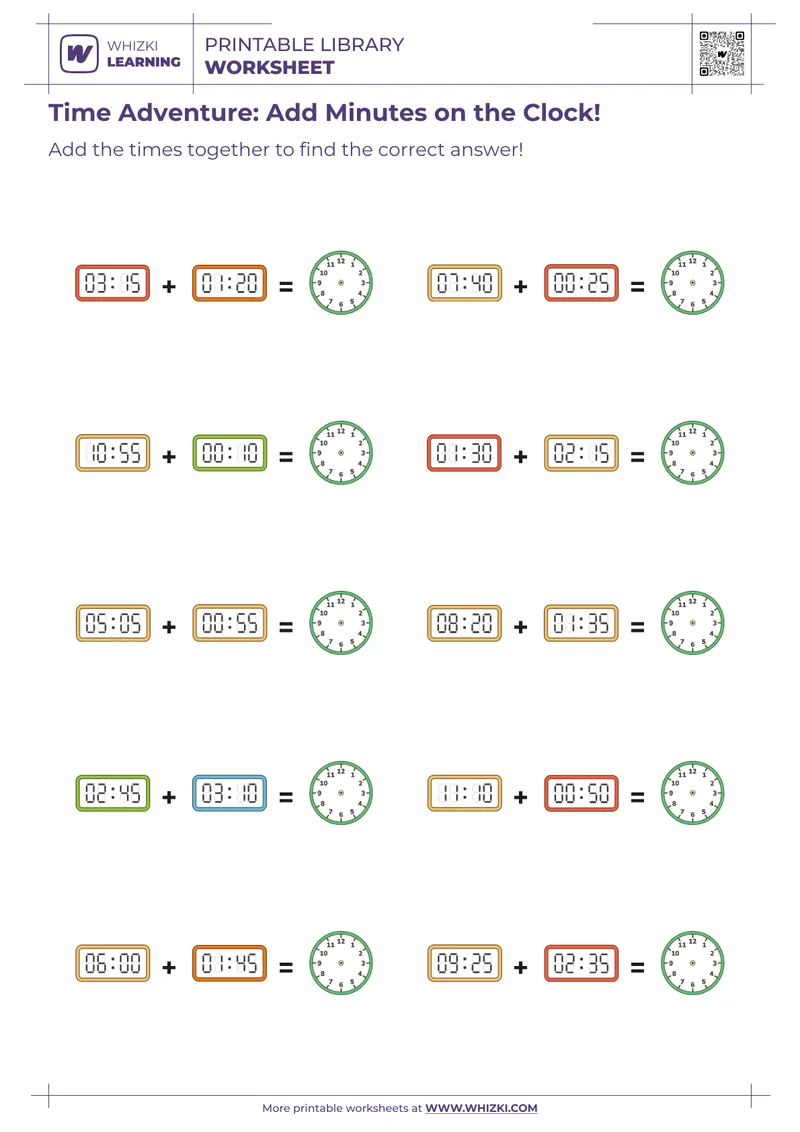 Time Adventure: Add Minutes on the Clock!