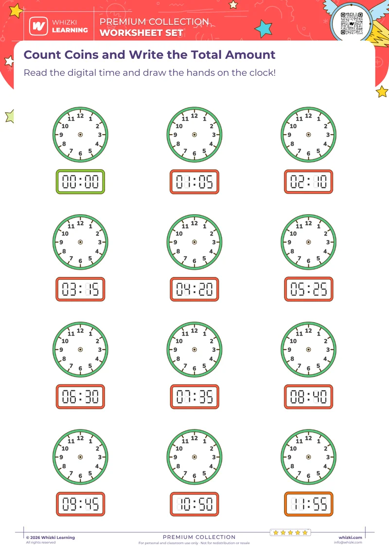 Count Coins and Write the Total Amount