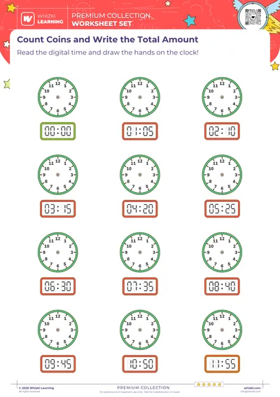 Count Coins and Write the Total Amount