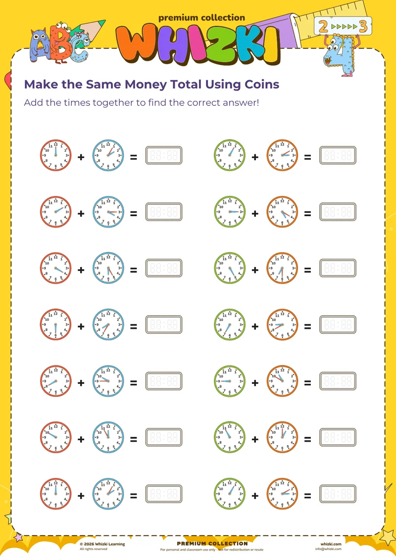 Make the Same Money Total Using Coins