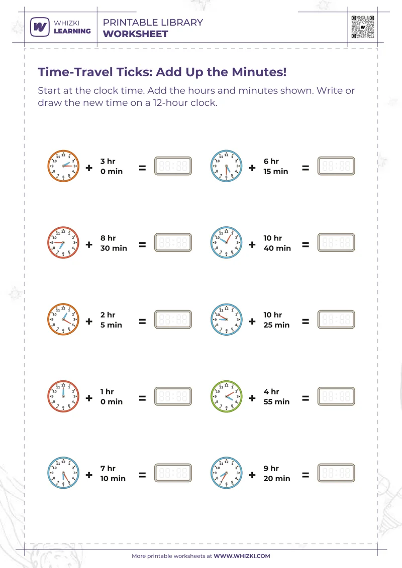 Time-Travel Ticks: Add Up the Minutes!