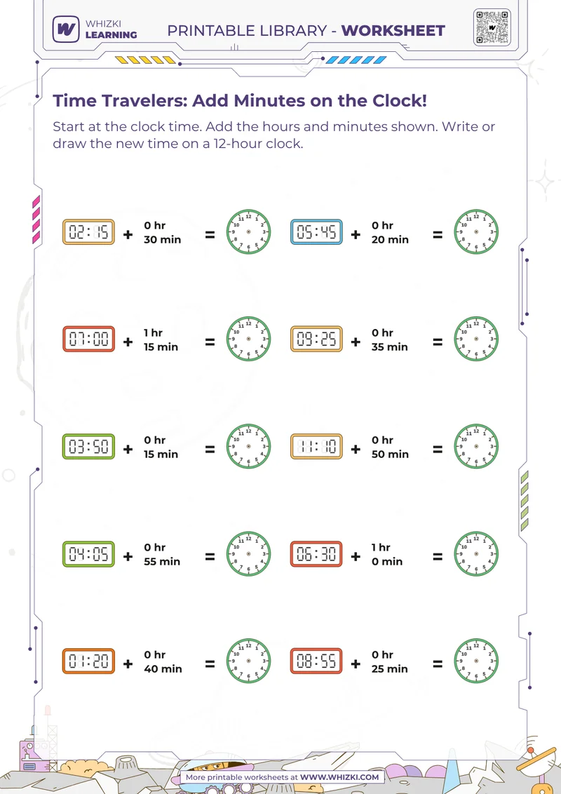 Time Travelers: Add Minutes on the Clock!