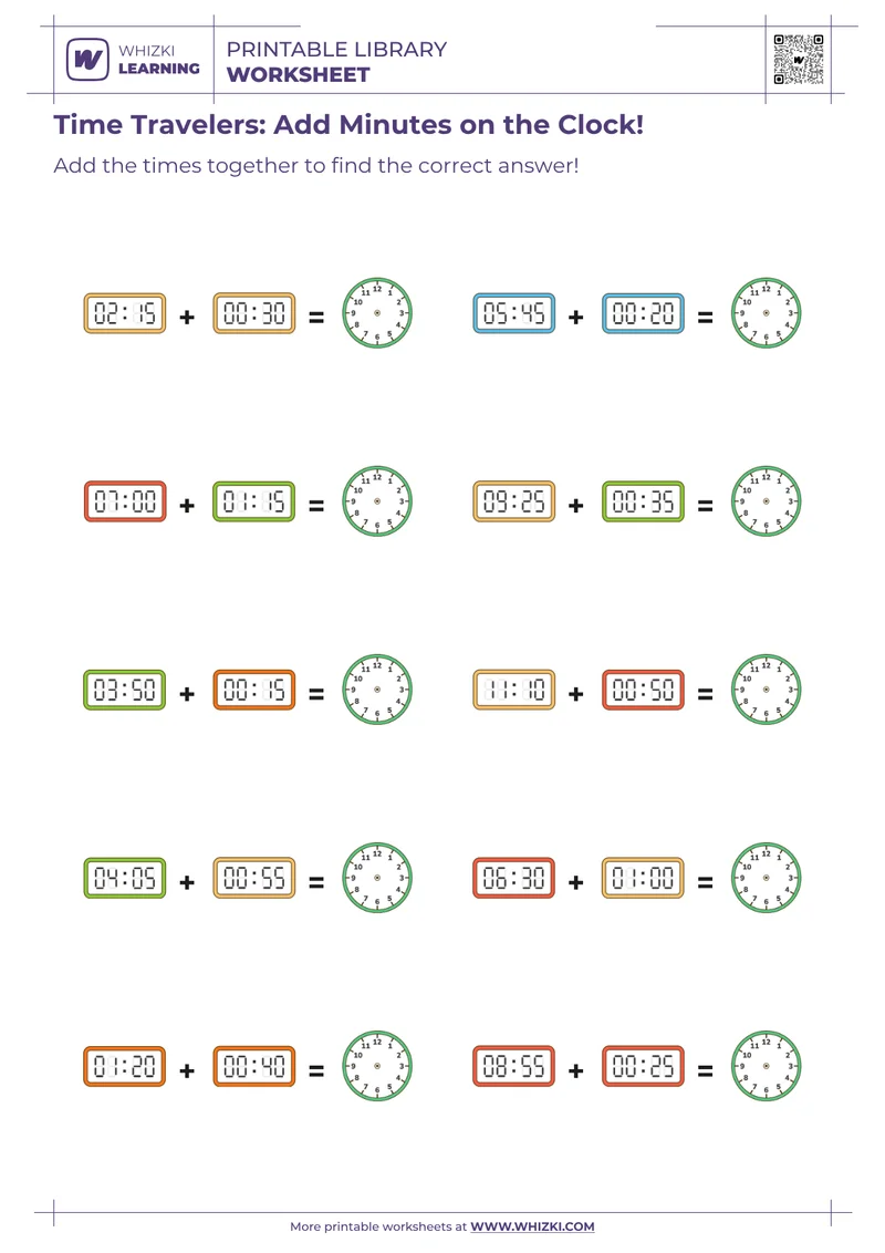 Time Travelers: Add Minutes on the Clock!