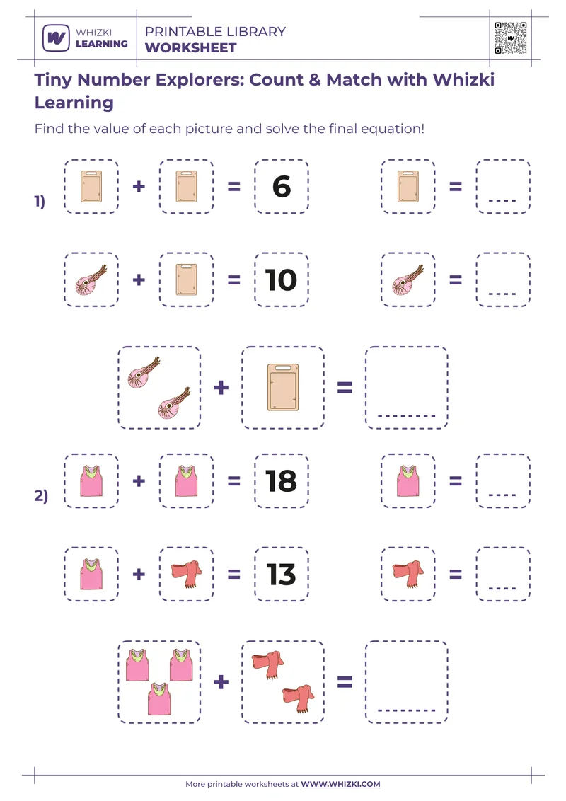 Tiny Number Explorers: Count & Match with Whizki Learning