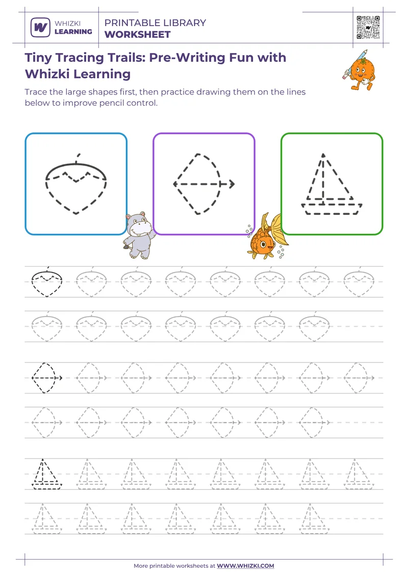 Tiny Tracing Trails: Pre-Writing Fun with Whizki Learning
