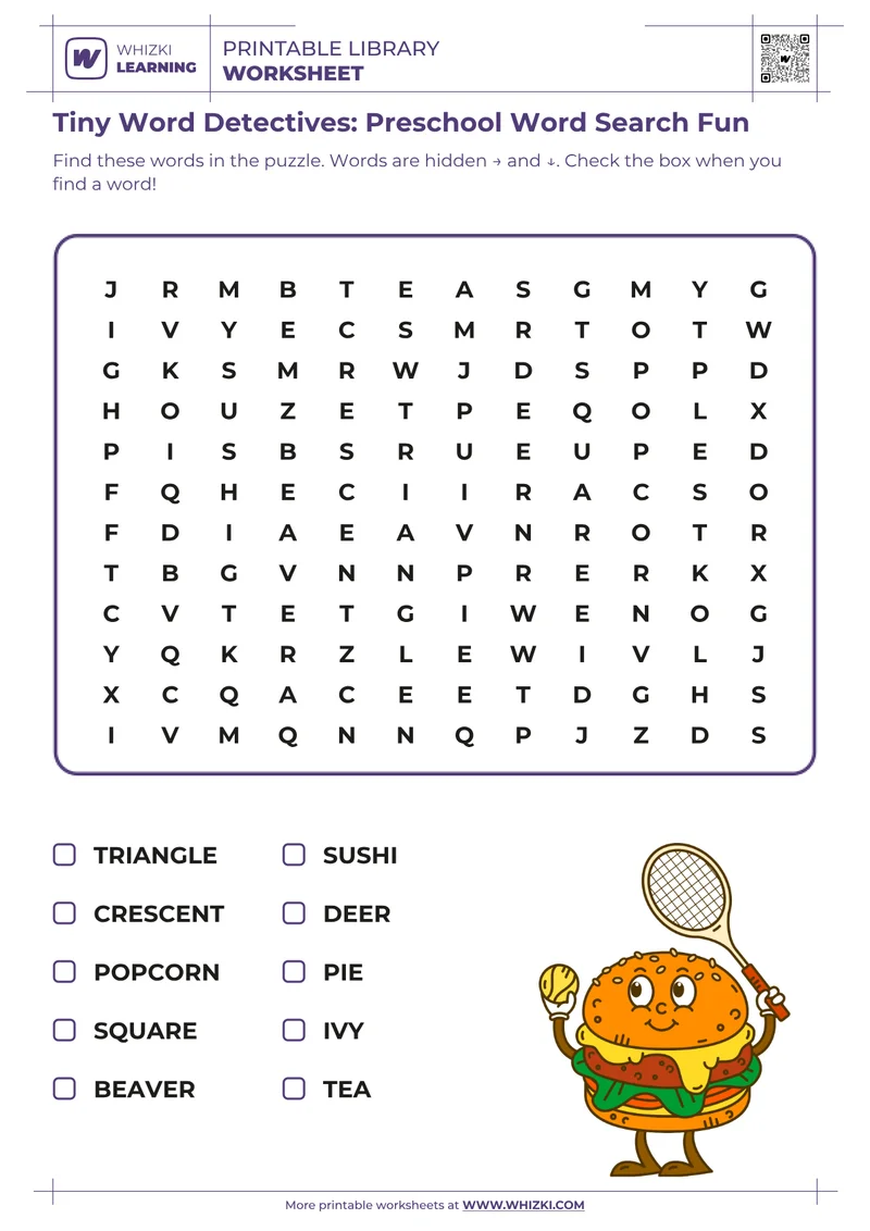 Tiny Word Detectives: Preschool Word Search Fun