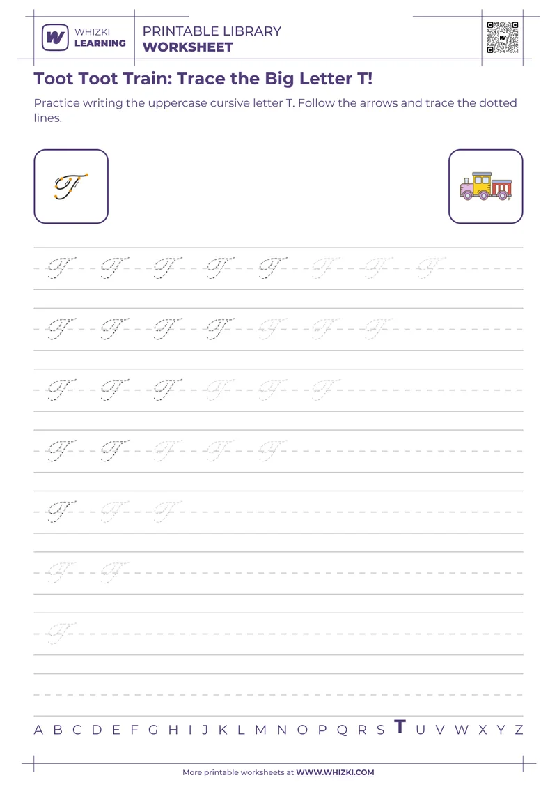 Toot Toot Train: Trace the Big Letter T!