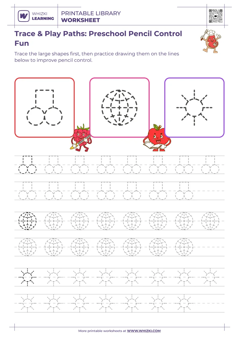 Trace & Play Paths: Preschool Pencil Control Fun