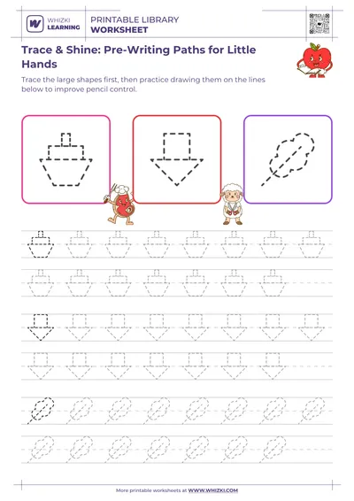 Trace & Shine: Pre-Writing Paths for Little Hands