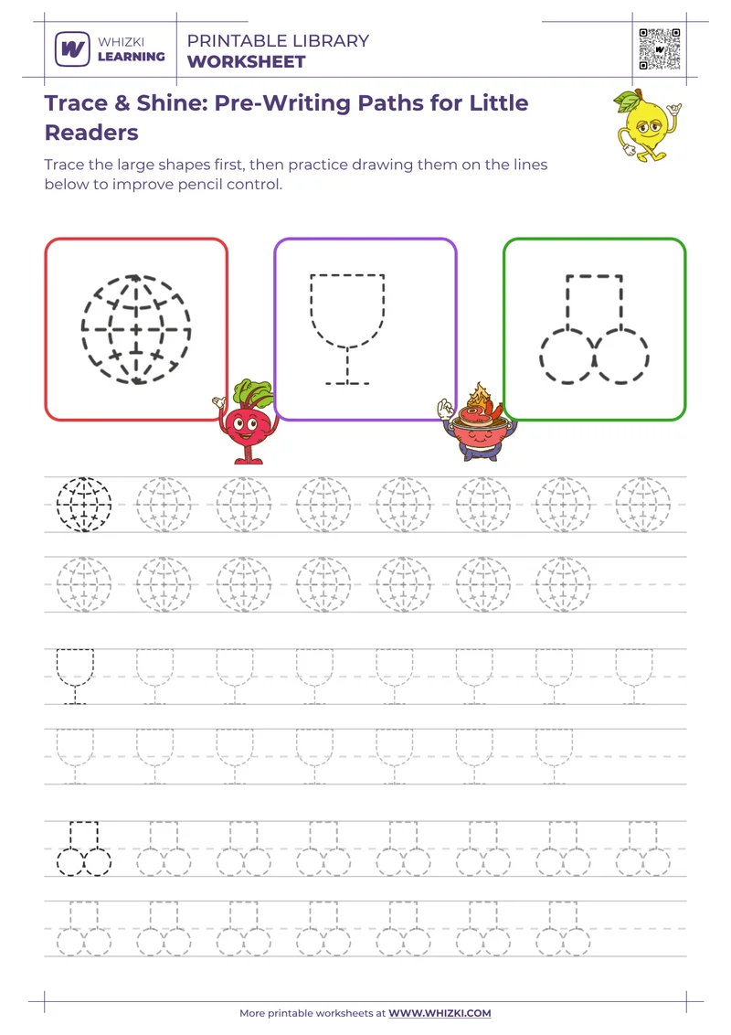 Trace & Shine: Pre-Writing Paths for Little Readers