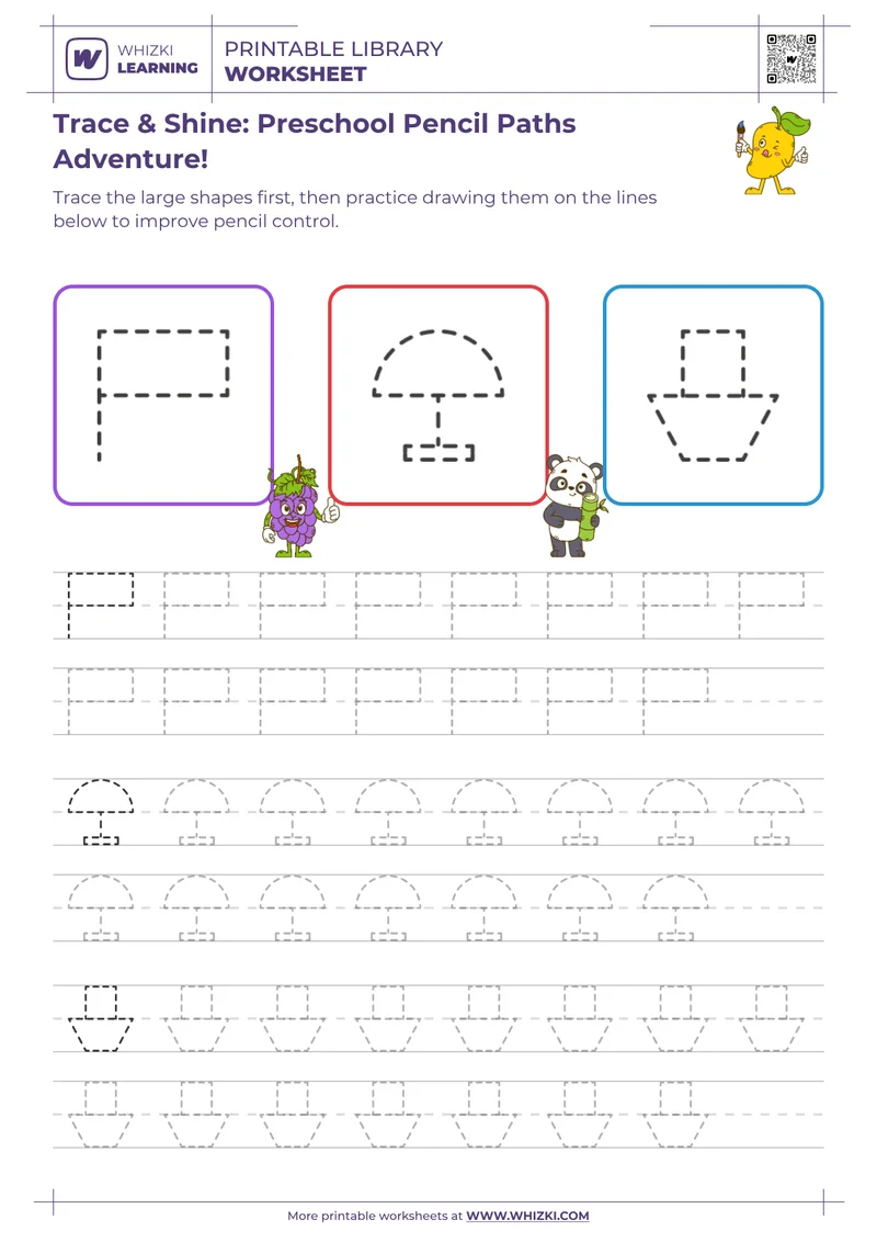 Trace & Shine: Preschool Pencil Paths Adventure!