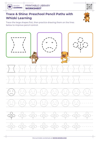 Trace & Shine: Preschool Pencil Paths with Whizki Learning