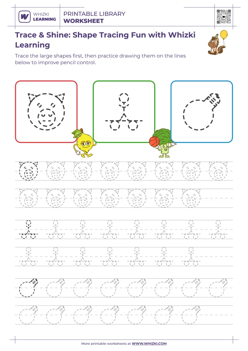 Trace & Shine: Shape Tracing Fun with Whizki Learning