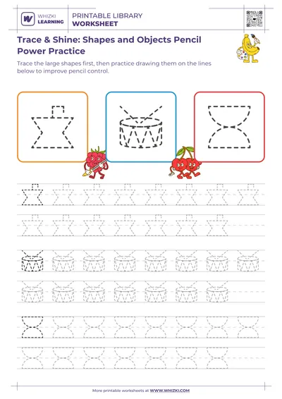Trace & Shine: Shapes and Objects Pencil Power Practice