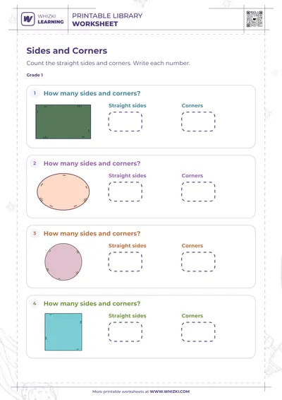 Two-Dimensional Shapes Counting Worksheet