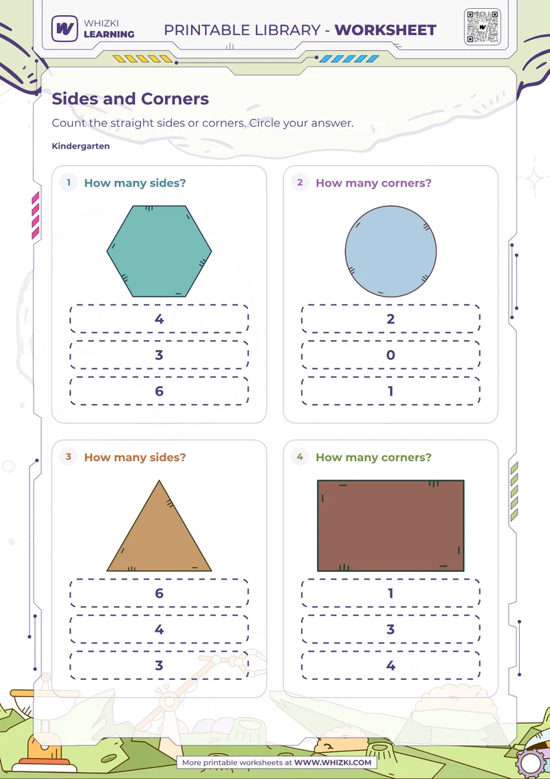Two-Dimensional Shapes Counting Worksheet