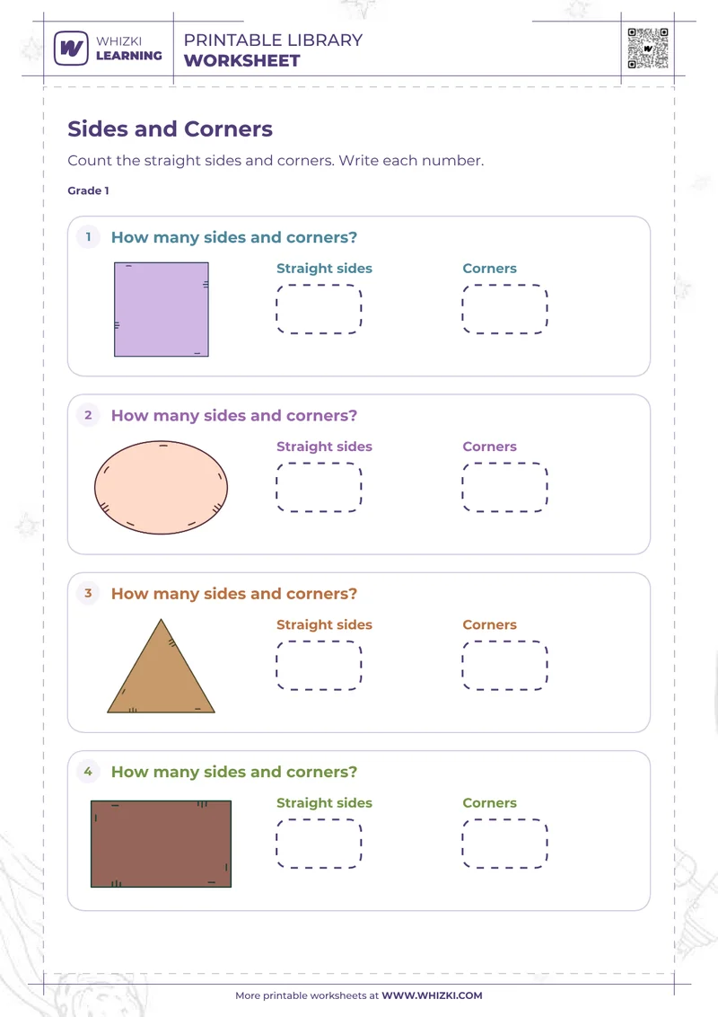 Two-Dimensional Shapes Counting Worksheet