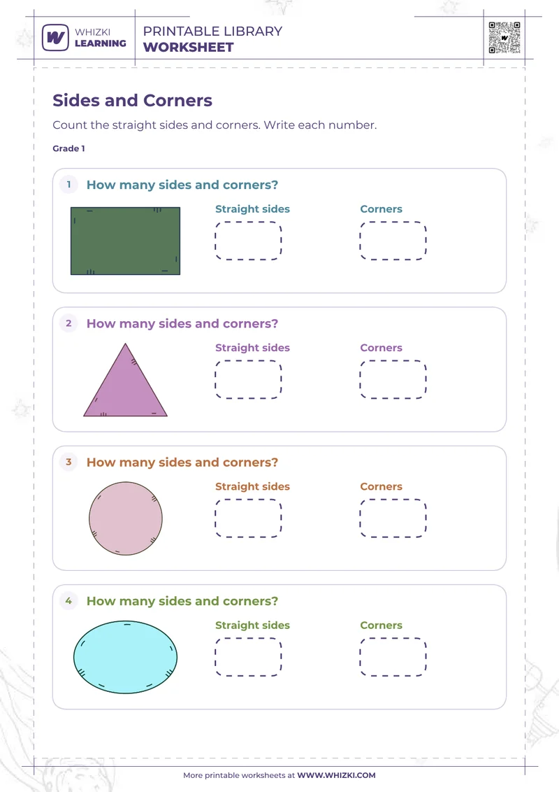 Two-Dimensional Shapes Counting Worksheet