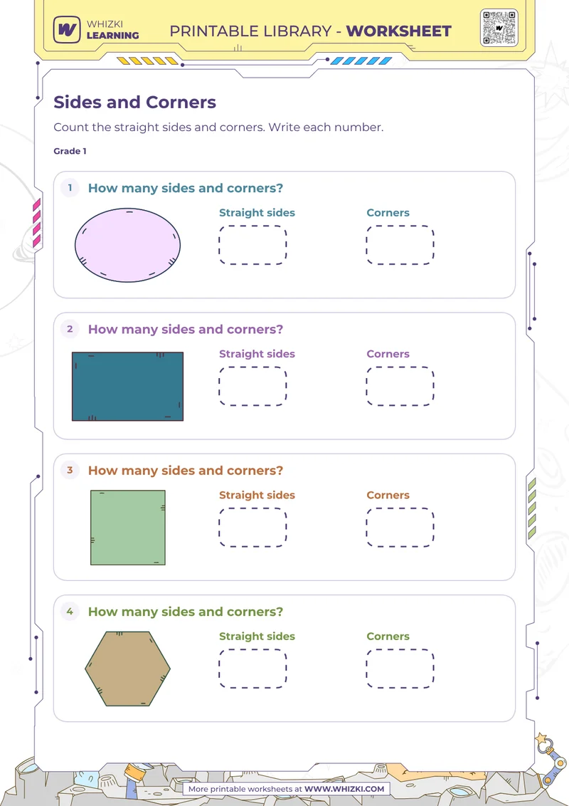 Two-Dimensional Shapes Counting Worksheet