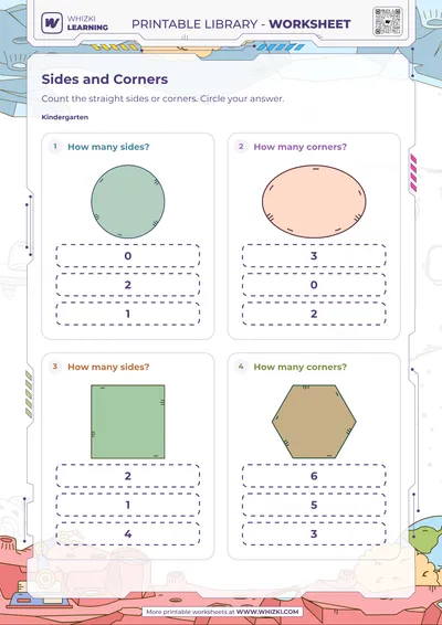 Two-Dimensional Shapes Sides and Corners Worksheet