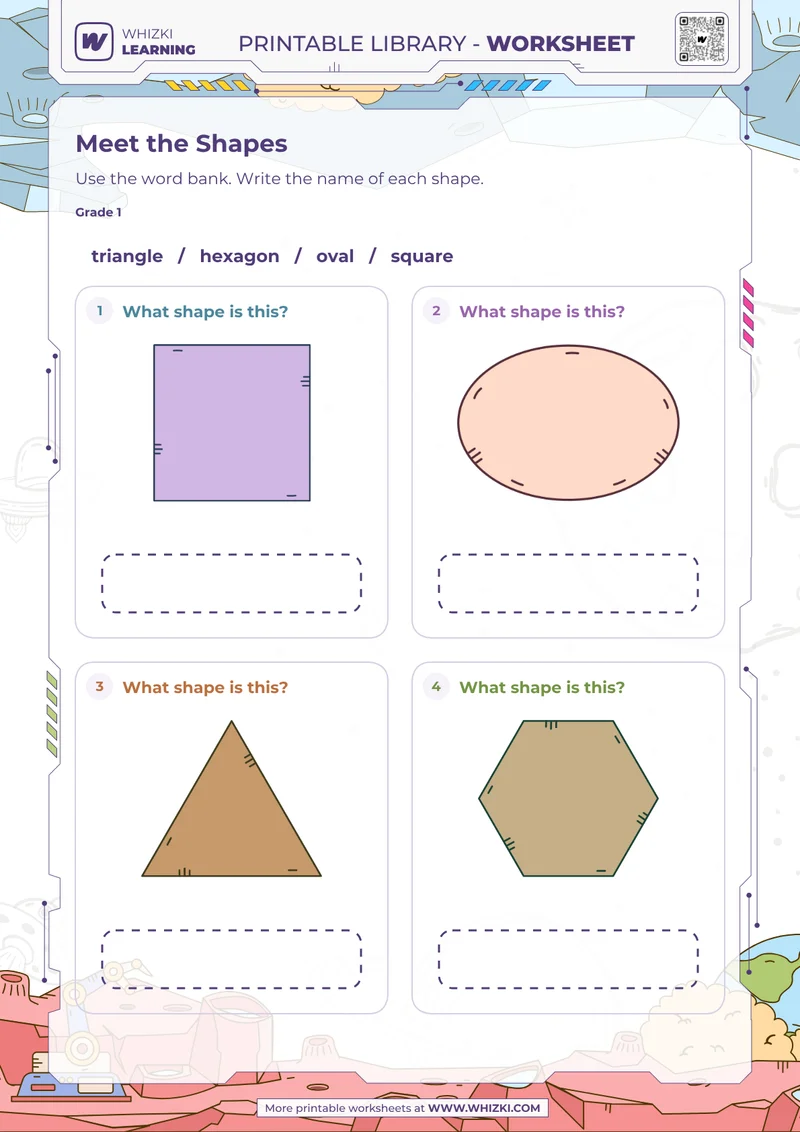 Two-Dimensional Shapes Worksheet