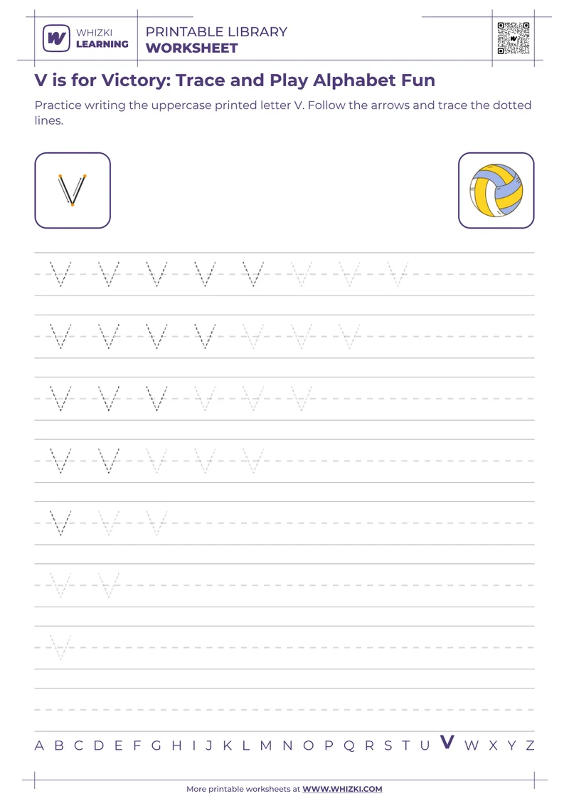 V is for Victory: Trace and Play Alphabet Fun