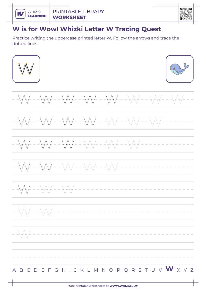 W is for Wow! Whizki Letter W Tracing Quest