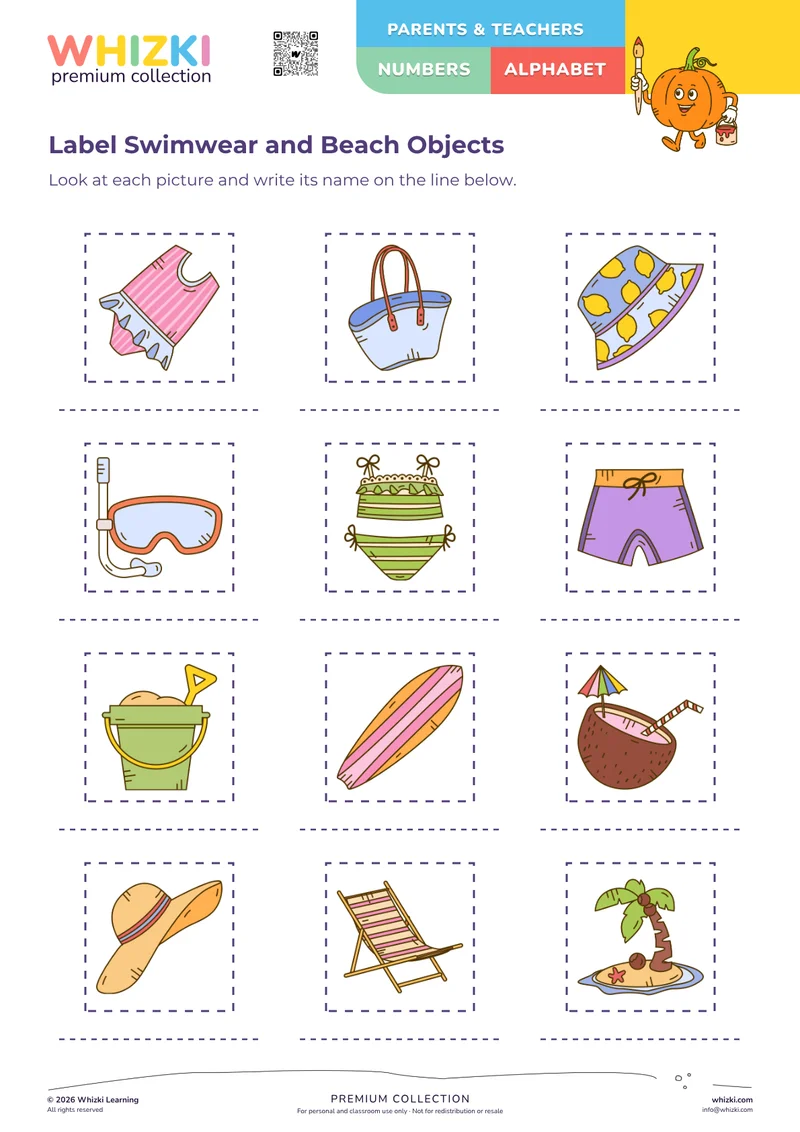 Label Swimwear and Beach Objects