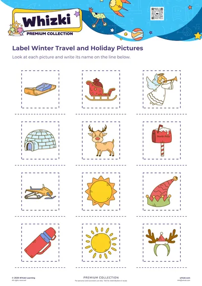 Label Winter Travel and Holiday Pictures
