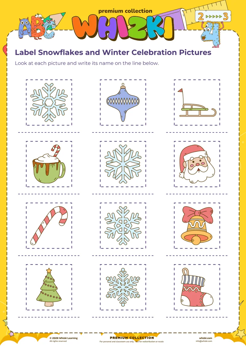 Label Snowflakes and Winter Celebration Pictures