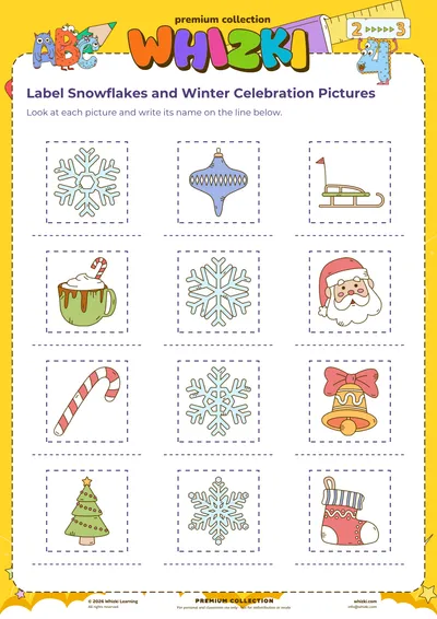 Label Snowflakes and Winter Celebration Pictures